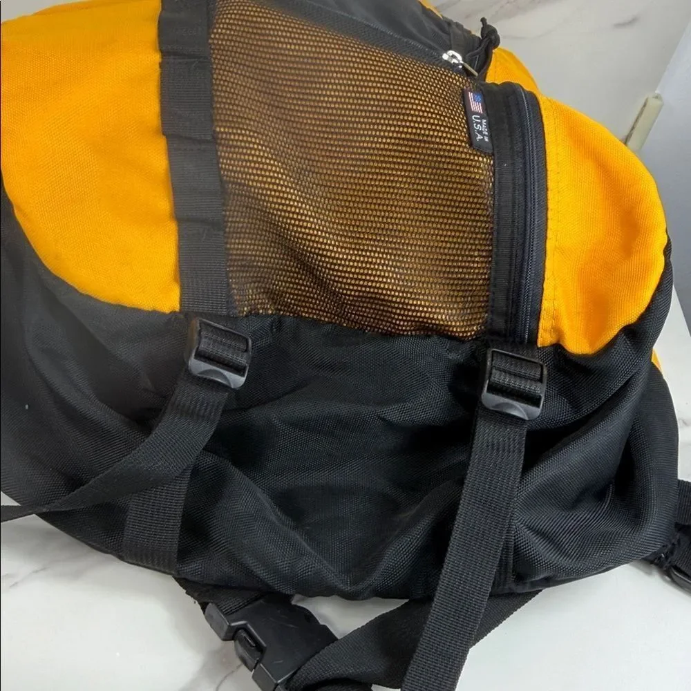Eastpak Yellow Black Utility Backpack Travel Hiking School Bag Unisex USA